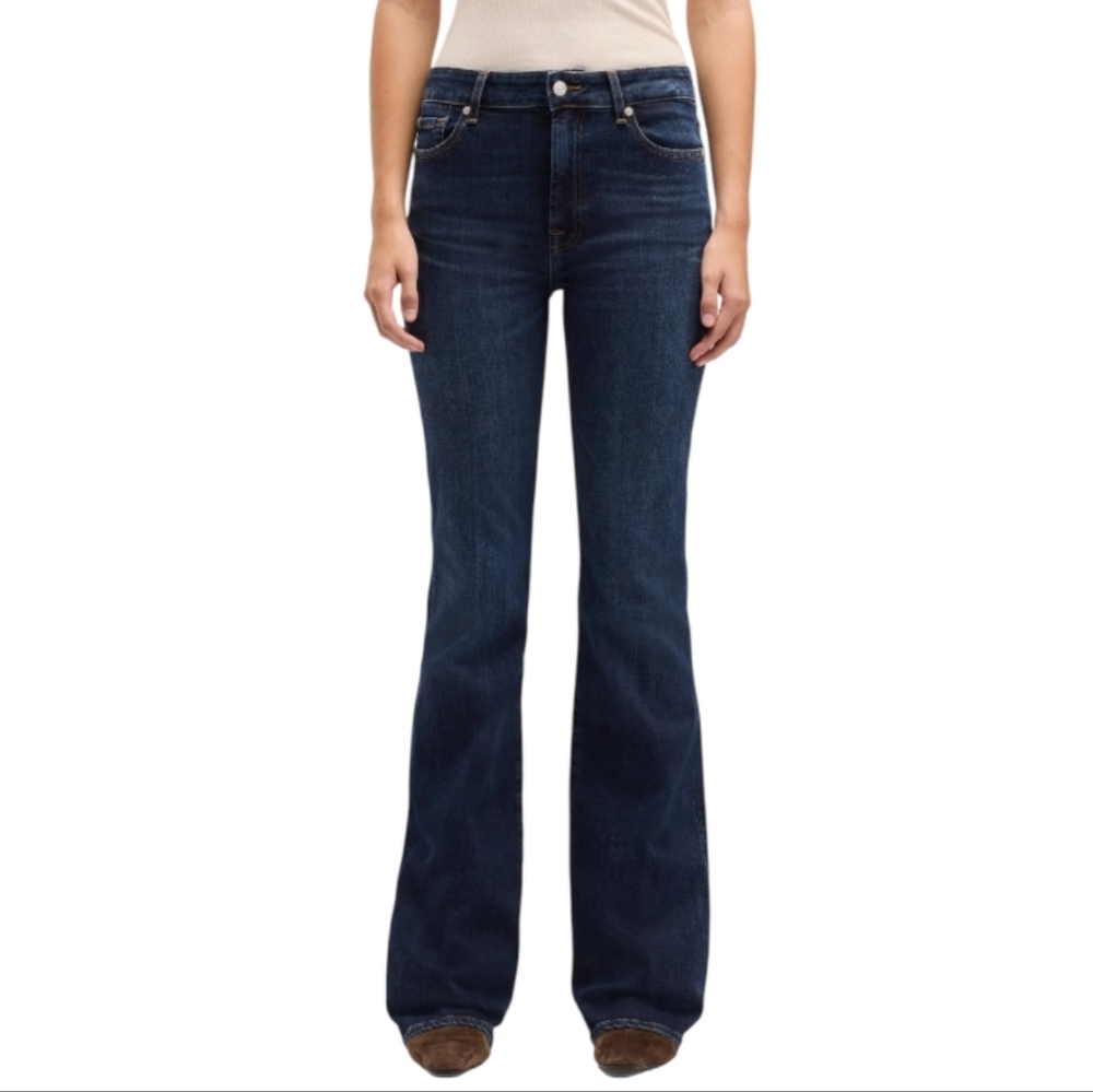 7FAMK Andie jeans flare wide leg Style #AU628723A sz 25x33.5L TALL